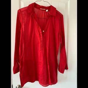 Chico’s 100% red cotton blouse. So light and comfy.